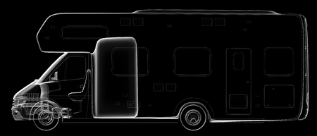 transparent Camper Van Isolatedの写真素材