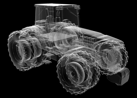 transparent isoladed tractor imageの写真素材