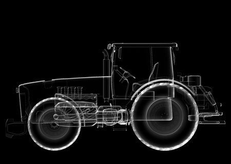 transparent isoladed tractor imageの写真素材