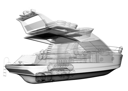 isolated transparent luxury yachtの写真素材