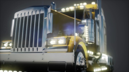 bright americal lorry track in studioの写真素材