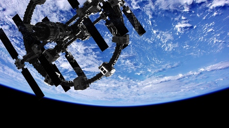 International Space Station in outer space over the planet Earth.
