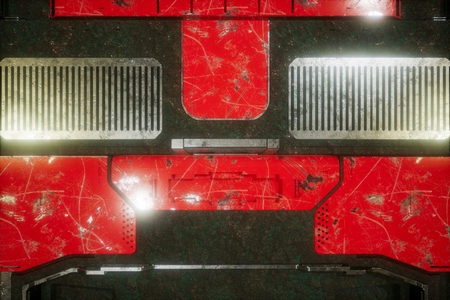 3d rendered Sci Fi metal backgroundの写真素材