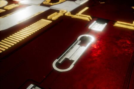 3d rendered Sci Fi metal background