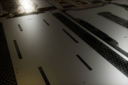 3d rendered Sci Fi metal background