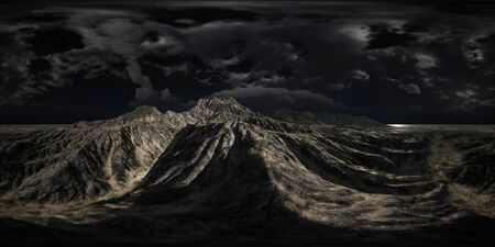 huge dark clouds over the plains of Ranoch Moor in the scottish highlands. vr360 virtual reality