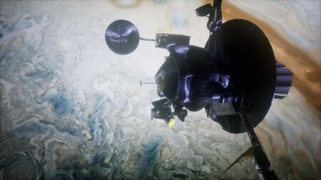 Galileo spacecraft orbiting Jupiter.