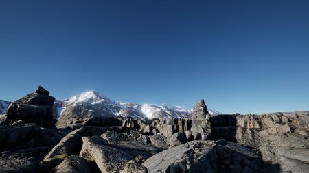 rock and stones in Alps mountainsの写真素材