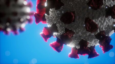 Coronavirus COVID-19 medical micro modelの写真素材