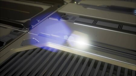 3d rendered Sci Fi metal backgroundの写真素材