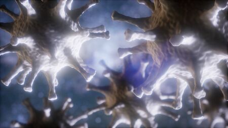 Coronavirus COVID-2019. rotation loop. 3D virus animation