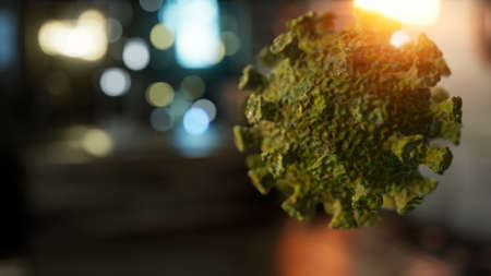 Coronavirus COVID 19 quarantine on empty city streets