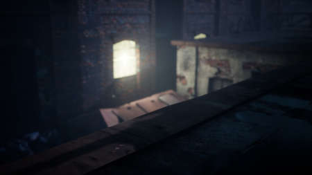 ruins of a very heavily polluted industrial factory