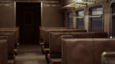 interior of old soviet electric train