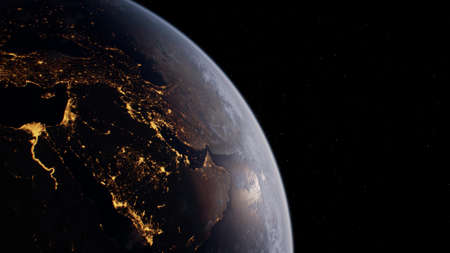 earth globe planet from space orbit.