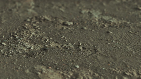 closeup of dirty ground road