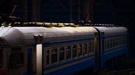 old soviet electrical train staitionの写真素材