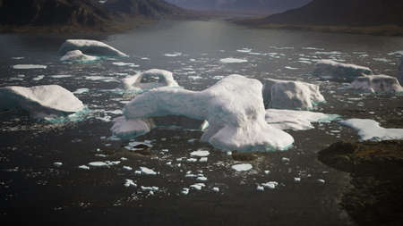 ice icebergs in Greenland at summer