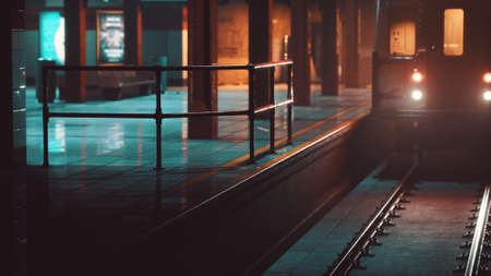 empty metro station during the coronavirus covid-19 pandemic