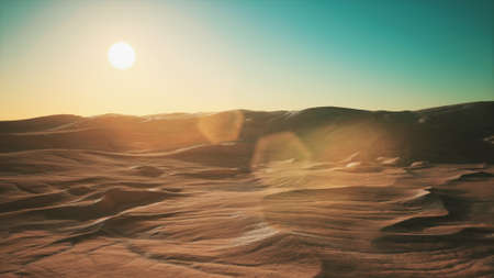 Beautiful sand dunes in the Sahara desertの写真素材