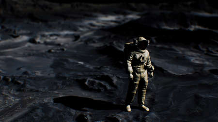 Astronaut on lunar landing mission.