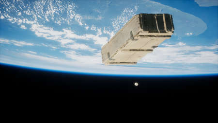 old wood box on Earth orbit.