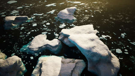 ice icebergs in Greenland at summer