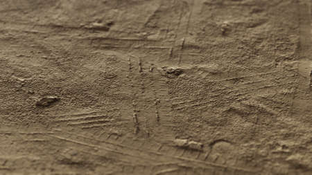 closeup of dirty ground road