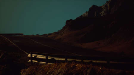 abandoned road at the Atlantic Coast of Scotlandの写真素材