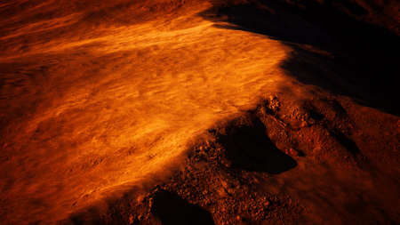 Fictional Mars Soil Aerial View of Martian Desertの写真素材