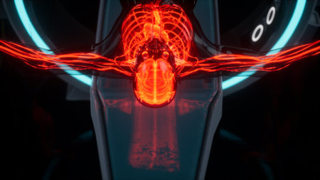 science anatomy scan of human Blood Vesselsの写真素材