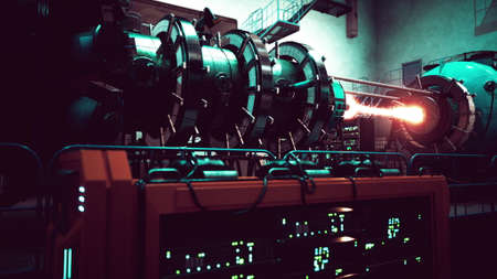 conceptual high tech power thermonuclear or nuclear reactorの写真素材