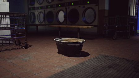 Dark Atmosphere in an Abandoned Laundromat