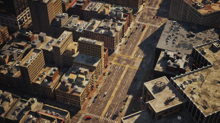 A Bird's Eye View of a Bustling Cityscape