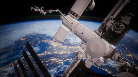 Orbiting above Earth, the International Space Station reveals a breathtaking view of our planets...