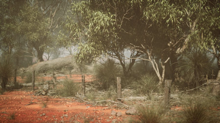 Immerse yourself in the tranquil beauty of the Australian Bush with this captivating painting of a...