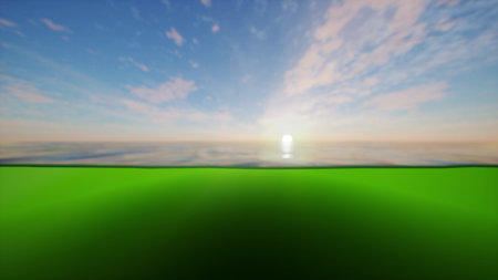 A serene and abstract view of a tranquil body of waterの写真素材