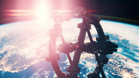 Alien mothership near Earth
