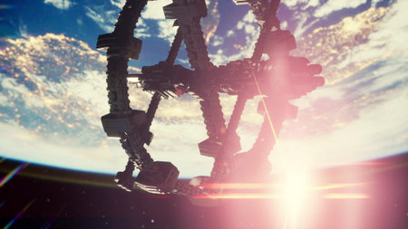 Alien mothership near Earth