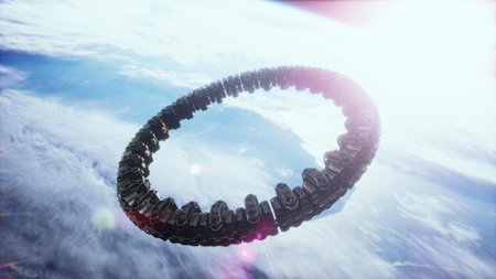 Alien mothership near Earth