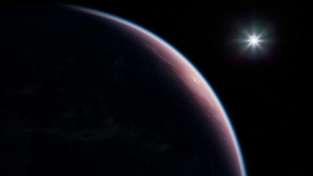 glimpse of the sun-kissed Earth captured from the International Space Station orbiting around it. Elements of this image furnished by NASAの写真素材