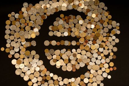 Euro symbol from different coins