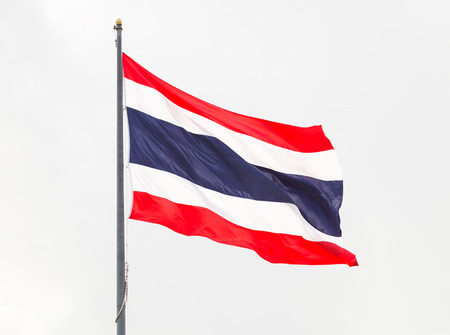 Thai flag waving in the windの写真素材