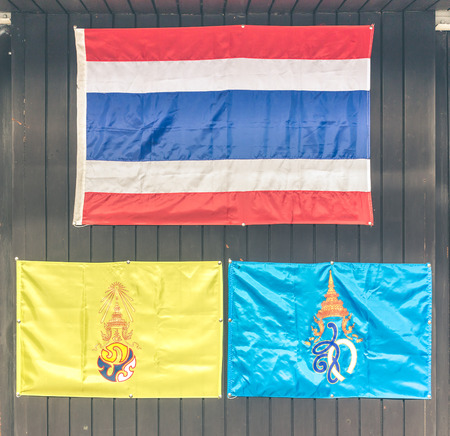Thailand King and Queen' flagの写真素材