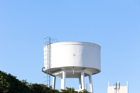 High water tank of urban waterworks in Thailand.の写真素材