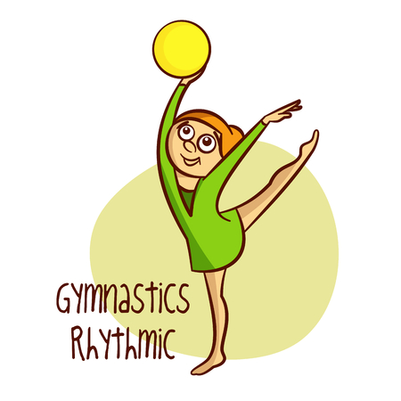 Gymnastics Rhythmic. Ball Vectorのイラスト素材