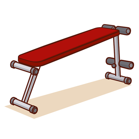 Bench press gym, isolated on white background Vector Illustrationのイラスト素材
