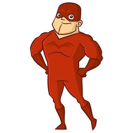 Superhero man Cartoon characterのイラスト素材