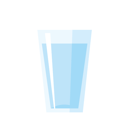 Glass of water vector illustration isolatedのイラスト素材