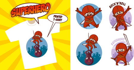 Superhero character Superheroes Set Vector illustration designの写真素材